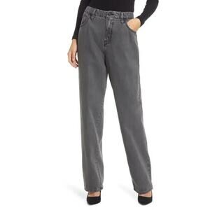 NEW Good American 90's High Waist Baggy Relaxed Black Gray Jeans Women's 8/29